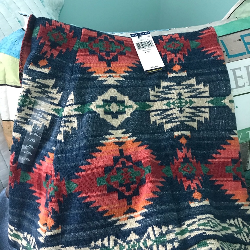 Aztec print  Ralph Lauren Polo wrap around skirt.